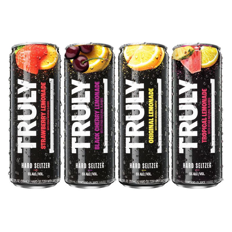 slide 2 of 6, Truly Spiked & Sparkling Hard Seltzer Lemonade Mix Pack - 12pk/12 fl oz Slim Cans, 12 ct; 12 fl oz