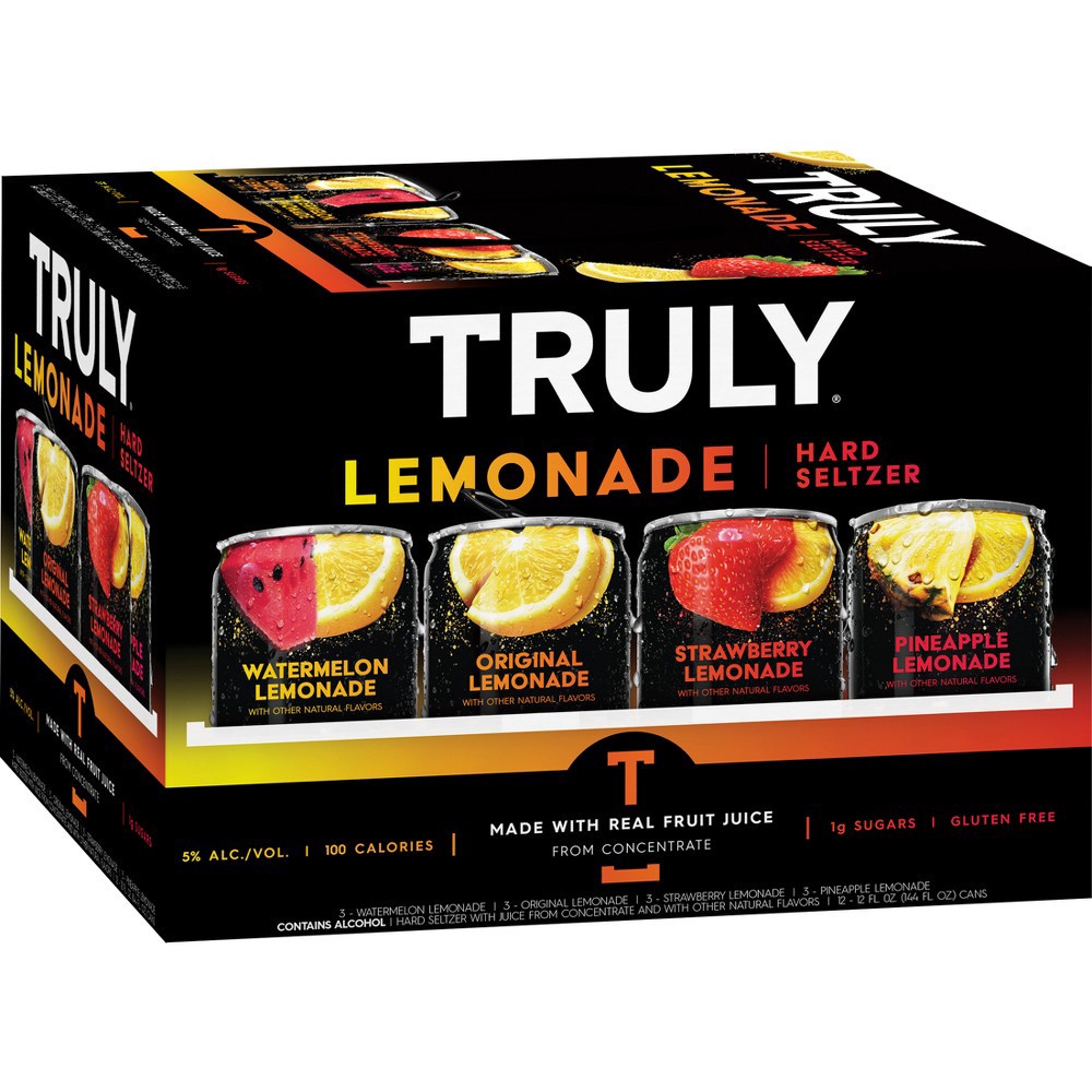slide 3 of 7, TRULY Hard Seltzer Lemonade Variety Pack Cans, 12 ct; 12 oz