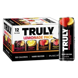 Truly Spiked & Sparkling Hard Seltzer Lemonade Mix Pack - 12pk/12 fl oz Slim Cans
