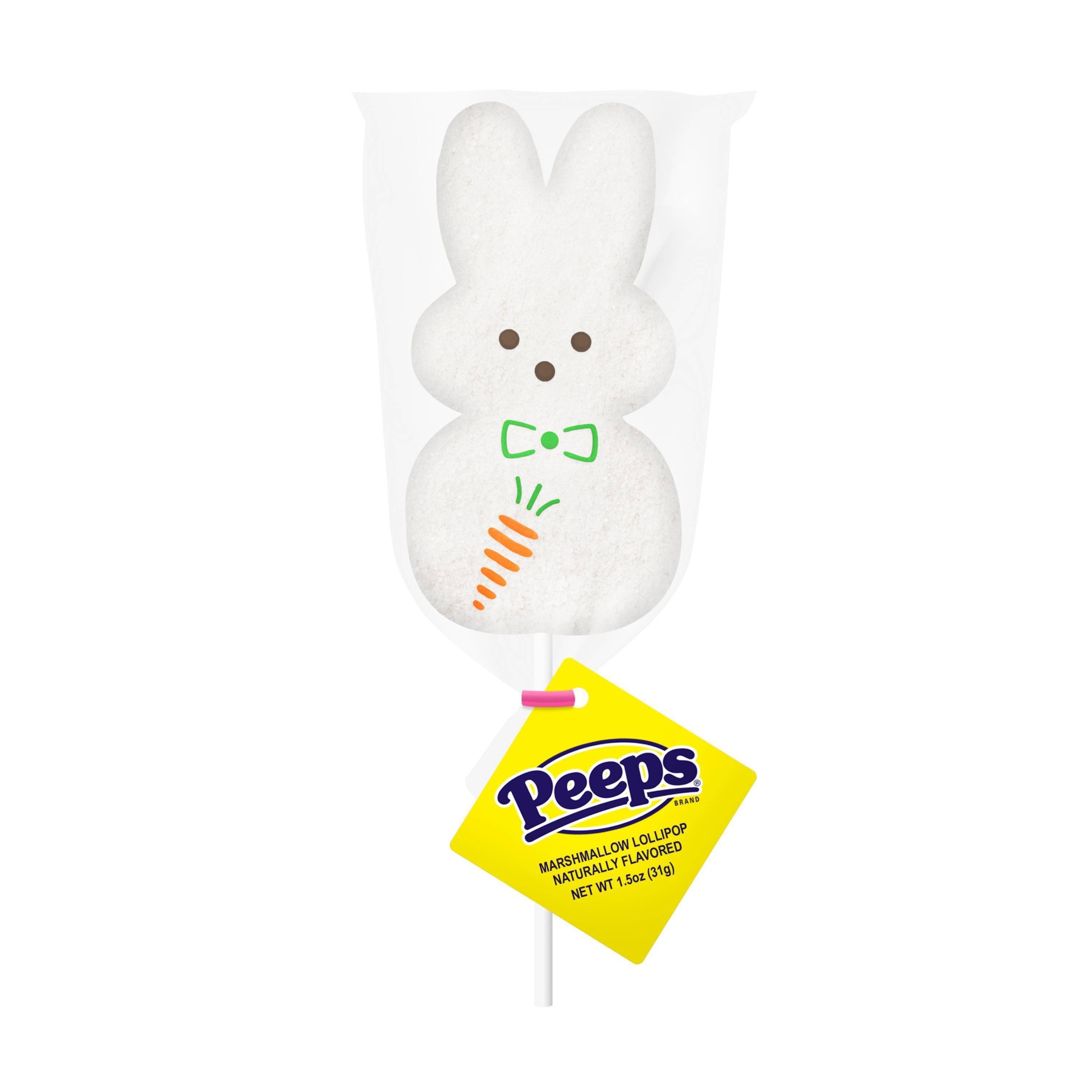 slide 1 of 5, Peeps Easter White Marshmallow Bunny Lollipop - 1.5oz, 1.5 oz