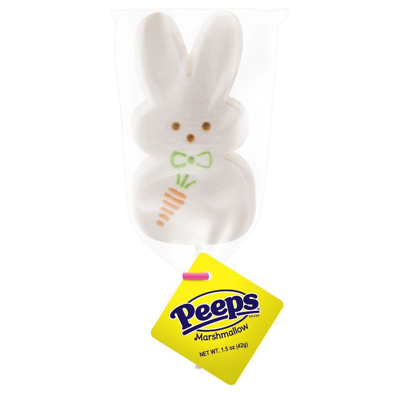 slide 1 of 5, Peeps Easter White Marshmallow Bunny Lollipop - 1.5oz, 1.5 oz