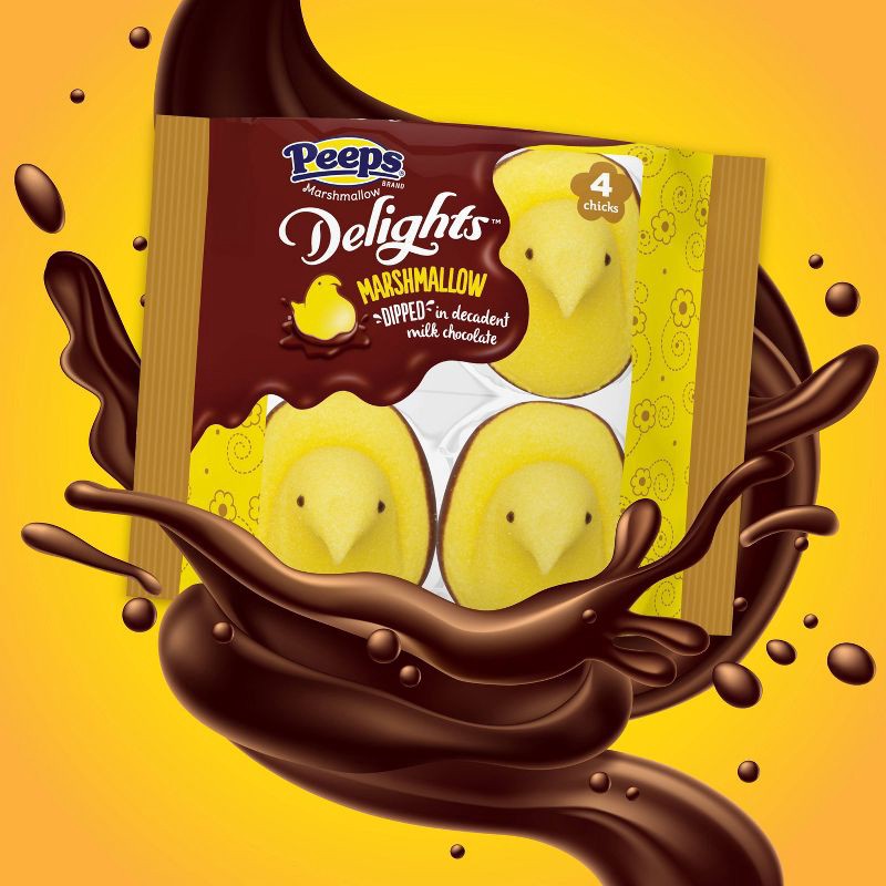 slide 4 of 5, Peeps Easter Delight Milk Chocolate Dipped Chick - 1.98oz/4ct, 1.98 oz, 4 ct