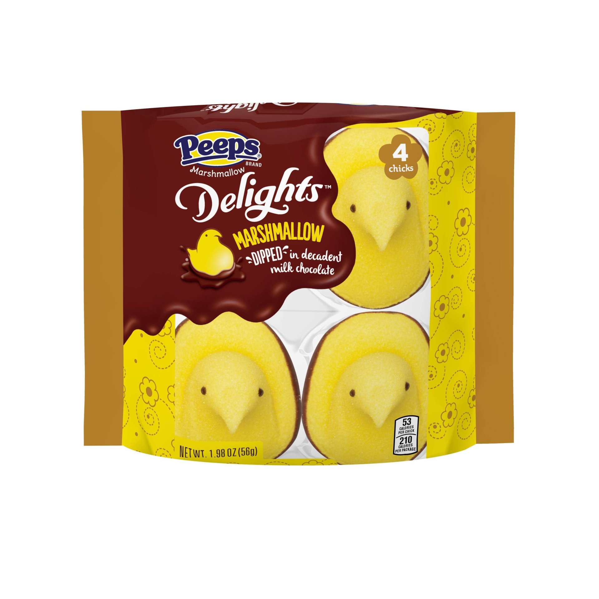 slide 1 of 5, Peeps Easter Delight Milk Chocolate Dipped Chick - 1.98oz/4ct, 1.98 oz, 4 ct