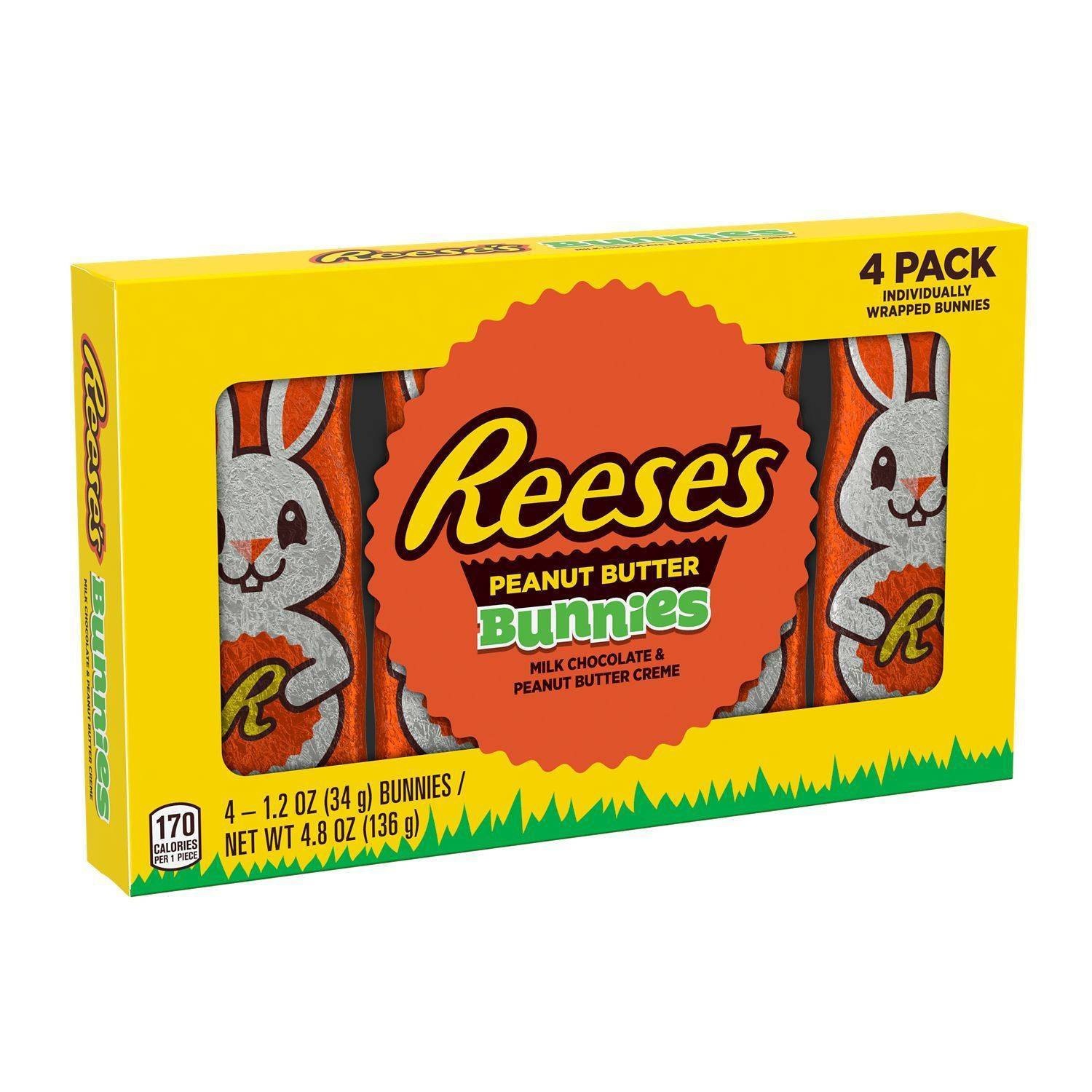 slide 1 of 4, Reese's Reester Easter Bunnies, 4 ct; 4.8 oz