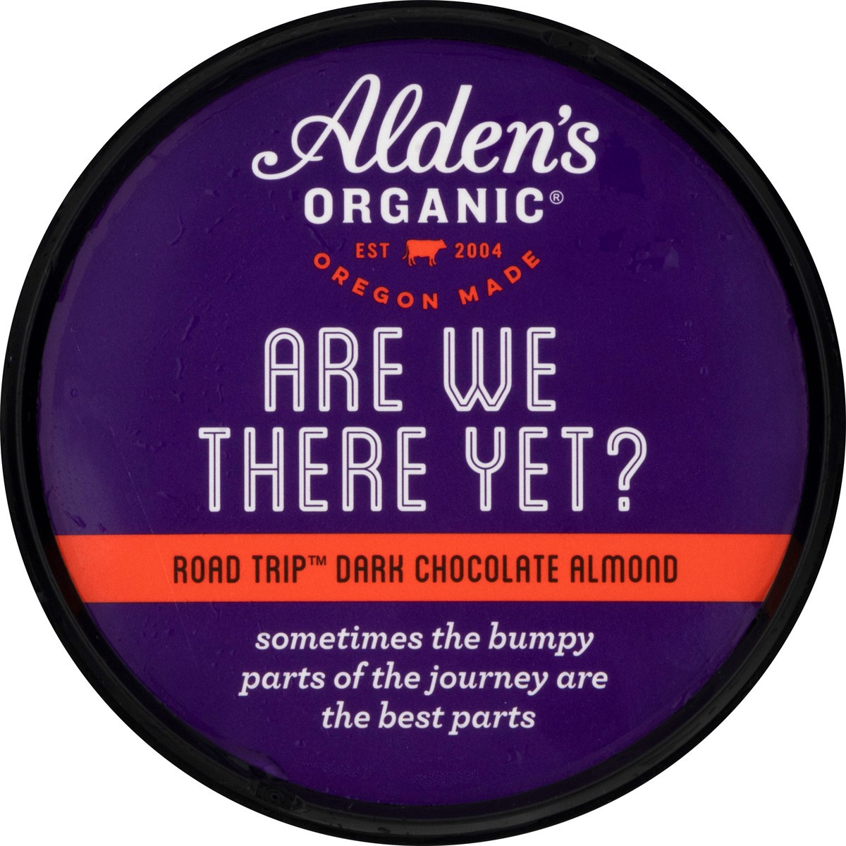 slide 9 of 9, Aldens Organic Road Trip Dark Chocolate Almond Ice Cream 14 oz, 14 oz