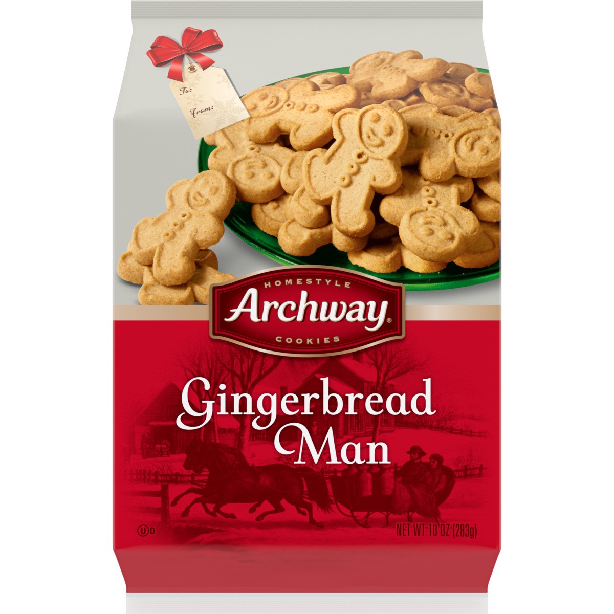 slide 1 of 5, Archway Cookies Cookies, Holiday Gingerbread Man Cookies, 10 Oz, 1 ct