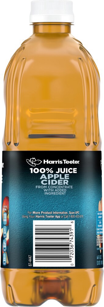 slide 2 of 4, Harris Teeter® No Sugar Added Apple Cider, 64 fl oz