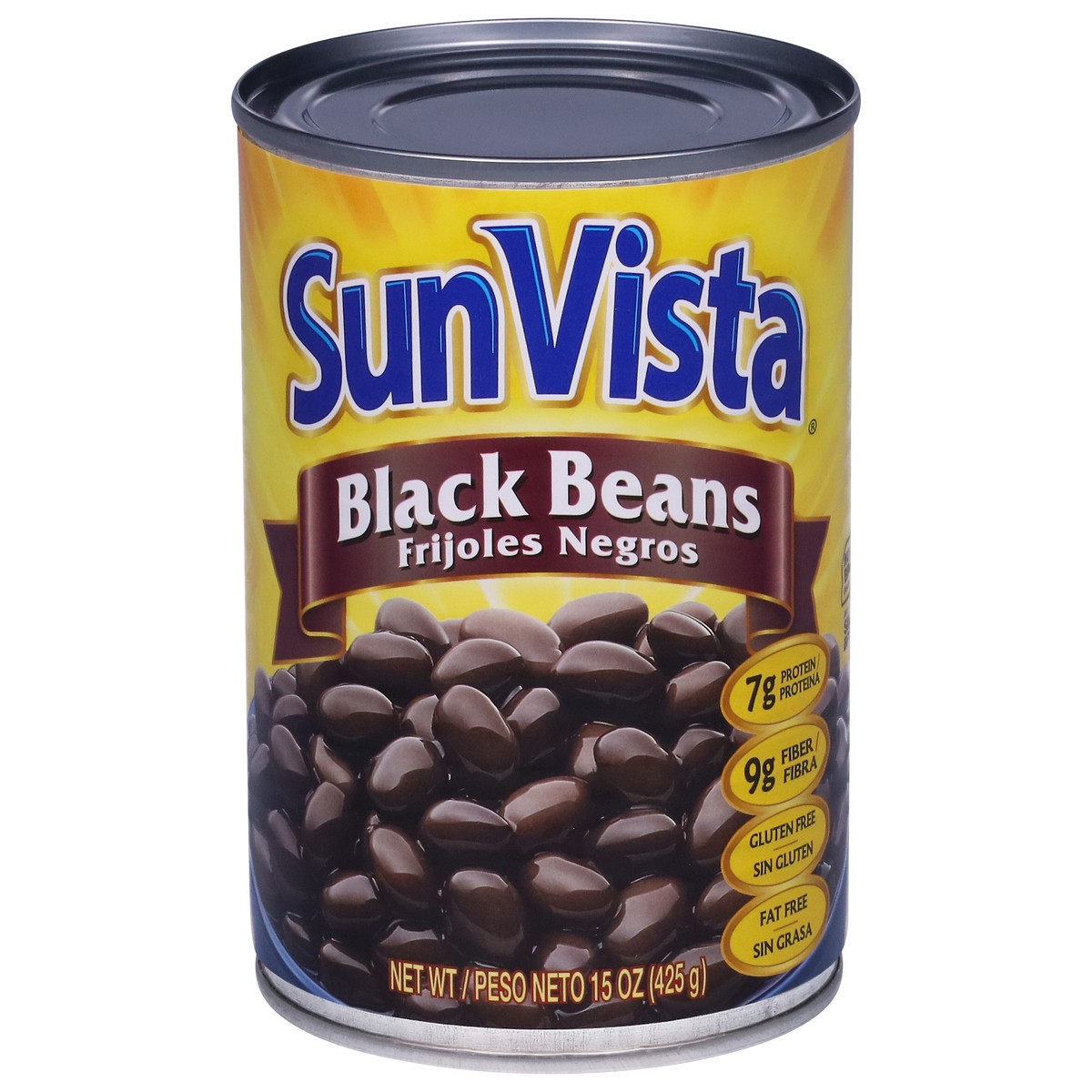 slide 1 of 9, SunVista Black Beans 15 oz, 15 oz