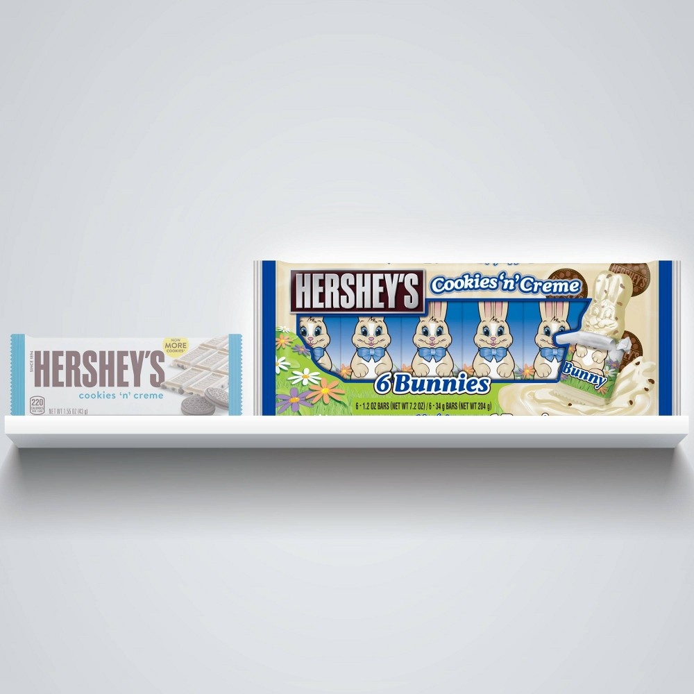 slide 6 of 6, Hershey's Cookies and Creme Easter Bunny, 6 ct; 7.2 oz