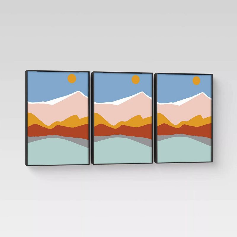 slide 2 of 4, (Set of 3) 5" x 7" Format Frames Black - Room Essentials™: Durable Plastic, Glass Front, Wall/Table Display, 1 ct