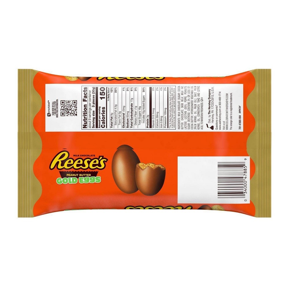 slide 2 of 3, Reese's Reese&#39;s Easter Peanut Butter Golden Eggs, 10 oz