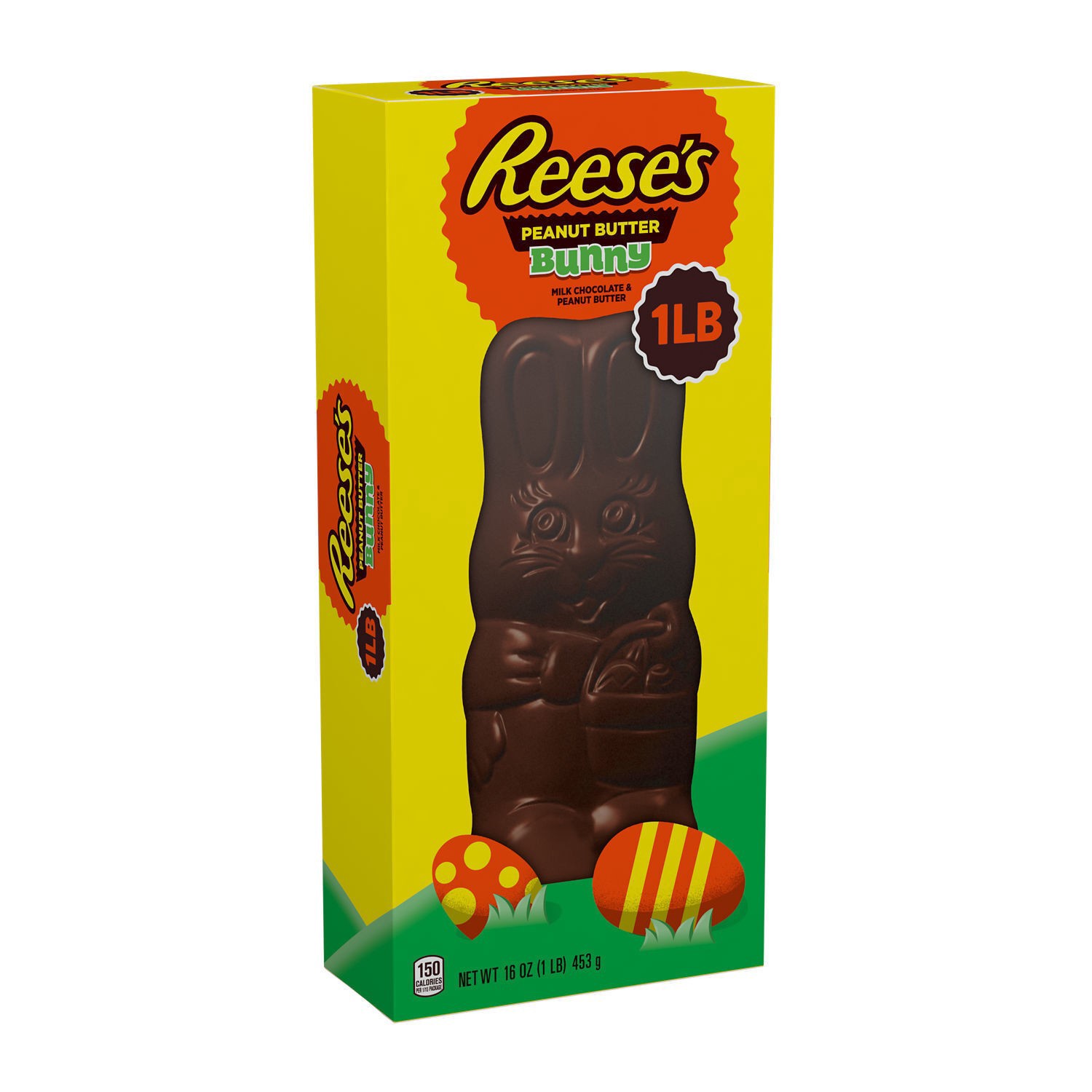 slide 1 of 1, Reese's Milk Chocolate Peanut Butter Bunny Easter Candy Gift Box - 1lb, 1 lb