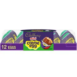 Cadbury Mini Crème Egg Milk Chocolate Easter Candy Tray - 12ct/3.8oz