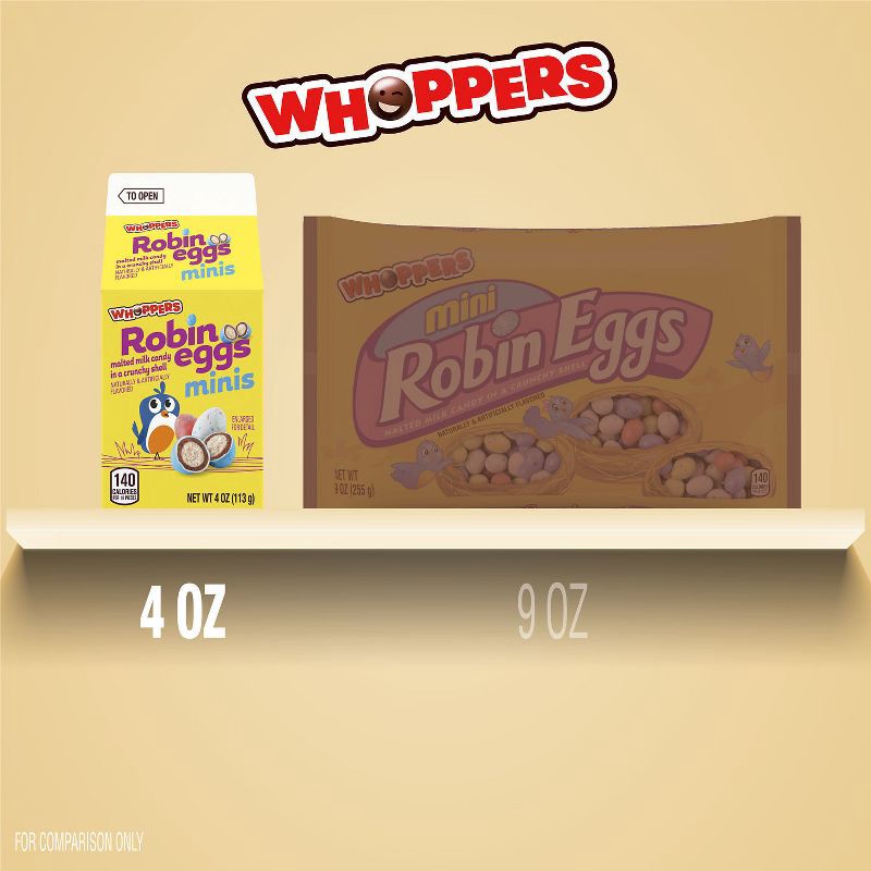 slide 5 of 6, Whoppers Robin Eggs Minis Malted Milk Balls Easter Candy Carton - 4oz, 4 oz