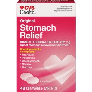 slide 1 of 1, CVS Health Stomach Relief Chewable Tablets 48ct, Original, 48 ct