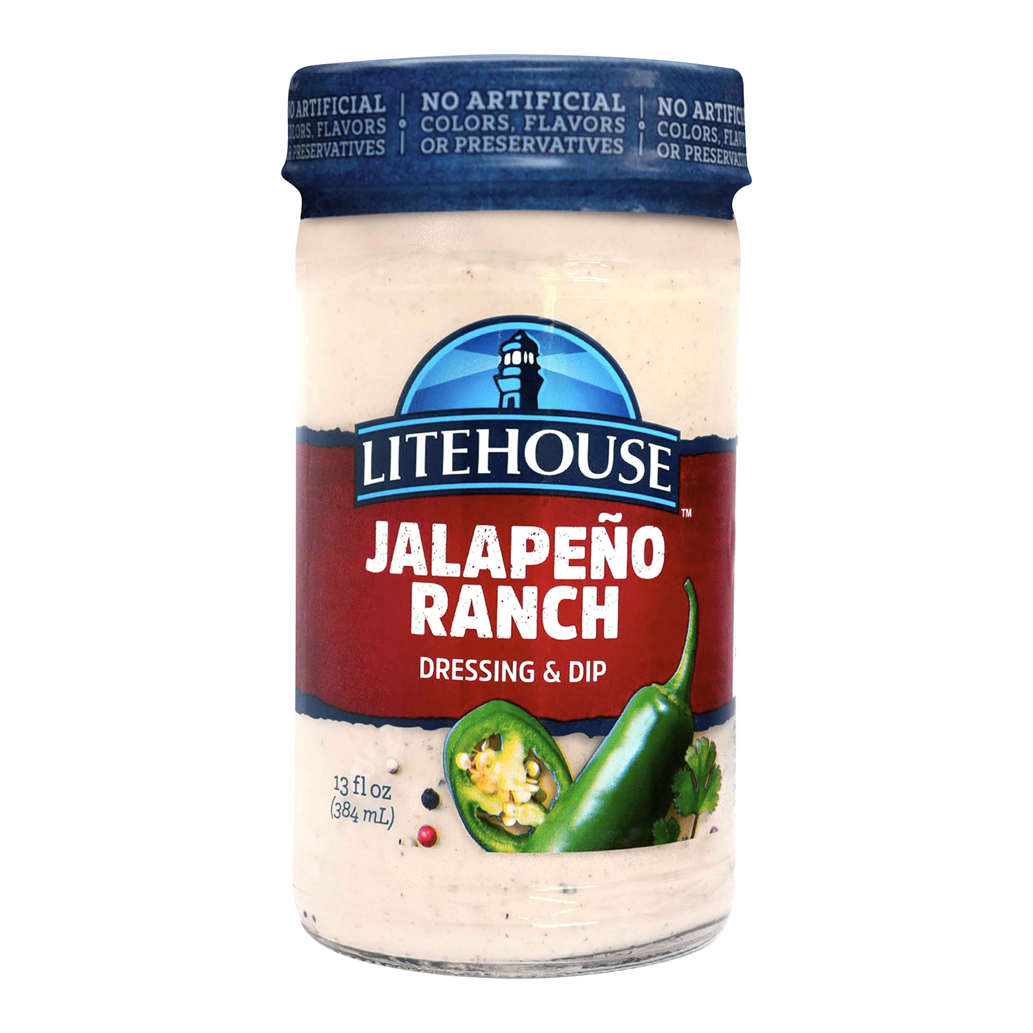 slide 1 of 1, Litehouse Dressing, Jalapeno Ranch Dressing & Dip, 13 fl oz