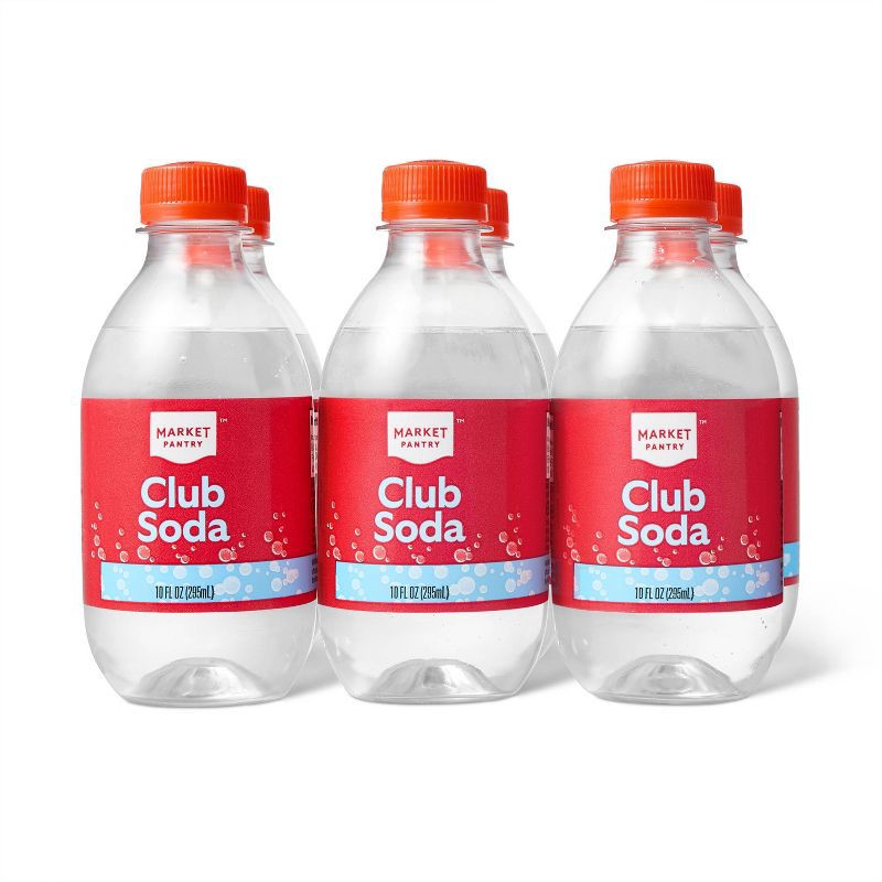 slide 1 of 4, Club Soda - 6pk/295ml - Market Pantry™, 6 ct, 295 ml