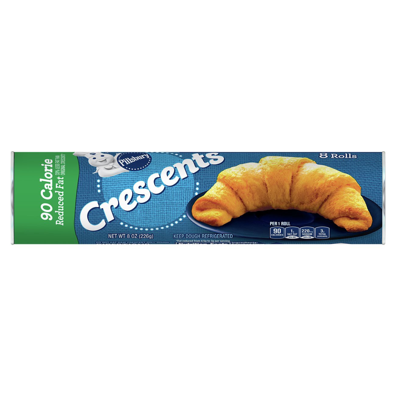 slide 1 of 1, Pillsbury Reduced Fat Crescent Dinner Rolls, 8 oz