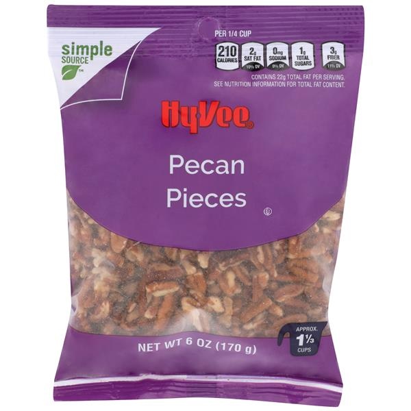 slide 1 of 1, Hy-vee Pecan Pieces, 6 oz