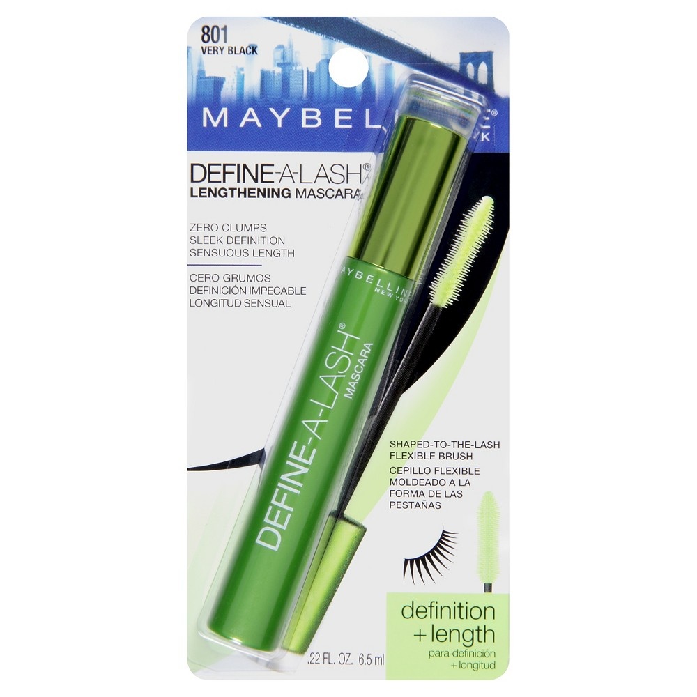 slide 3 of 4, Maybelline Define-A-Lash Lengthening Mascara - 801 Very Black - 0.22 fl oz, 0.22 fl oz