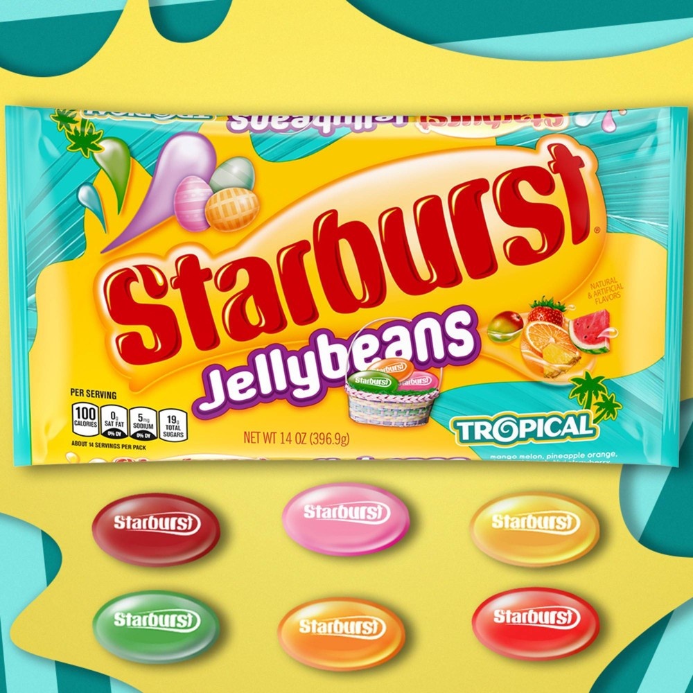 slide 2 of 4, Starburst Easter Tropical Jellybeans, 14 oz