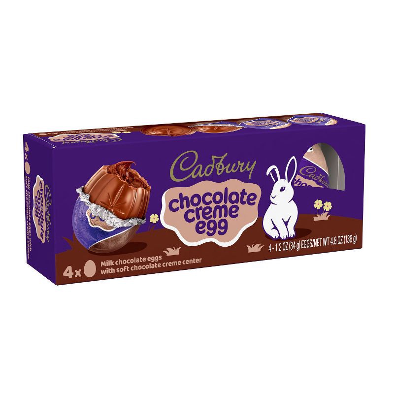 slide 2 of 7, Cadbury Milk Chocolate Crème Egg Easter Candy - 4ct/4.8oz, 4 ct; 4.8 oz