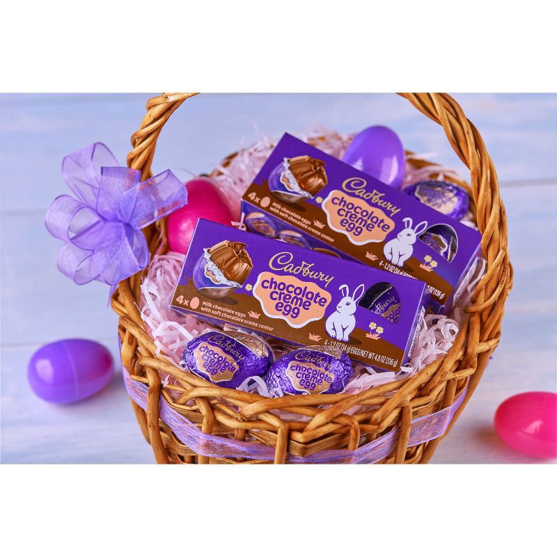 slide 5 of 7, Cadbury Milk Chocolate Crème Egg Easter Candy - 4ct/4.8oz, 4 ct; 4.8 oz