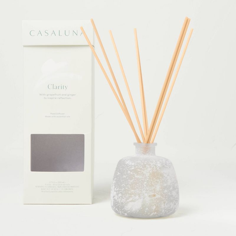 slide 1 of 5, 6.7 fl oz Clarity Oil Diffuser - Casaluna™: Aromatherapy with Bergamot, Grapefruit Scents, No Battery Required, 6.7 fl oz