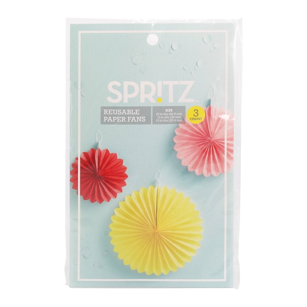 Small Tissue Paper Fans Spritz 3 ct Shipt