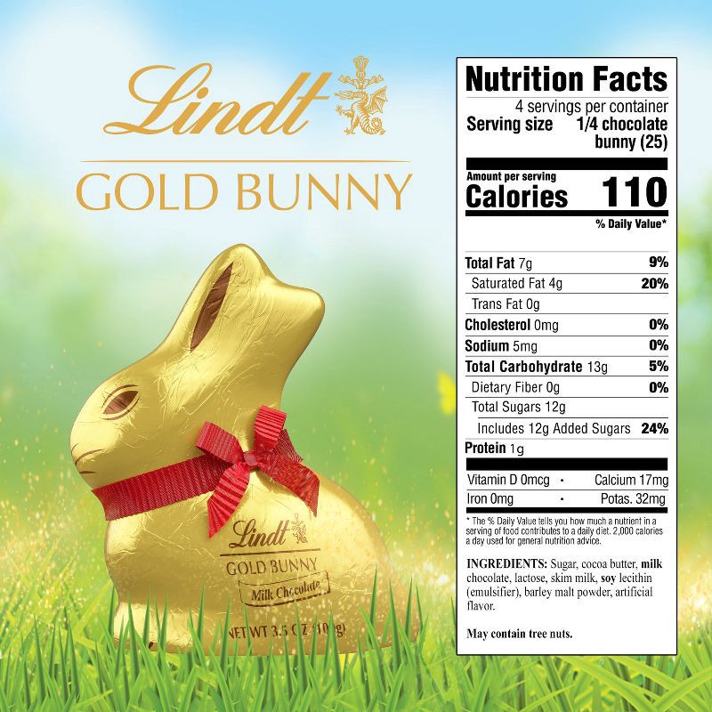 slide 5 of 12, Lindt Easter Gold Bunny Milk Chocolate Candy - 3.5oz, 3.5 oz