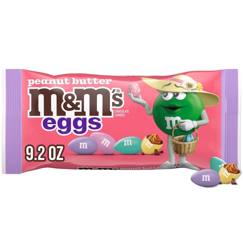 slide 1 of 1, M&M's Peanut Butter Chocolate Easter Eggs Candy - 9.2oz, 9.2 oz
