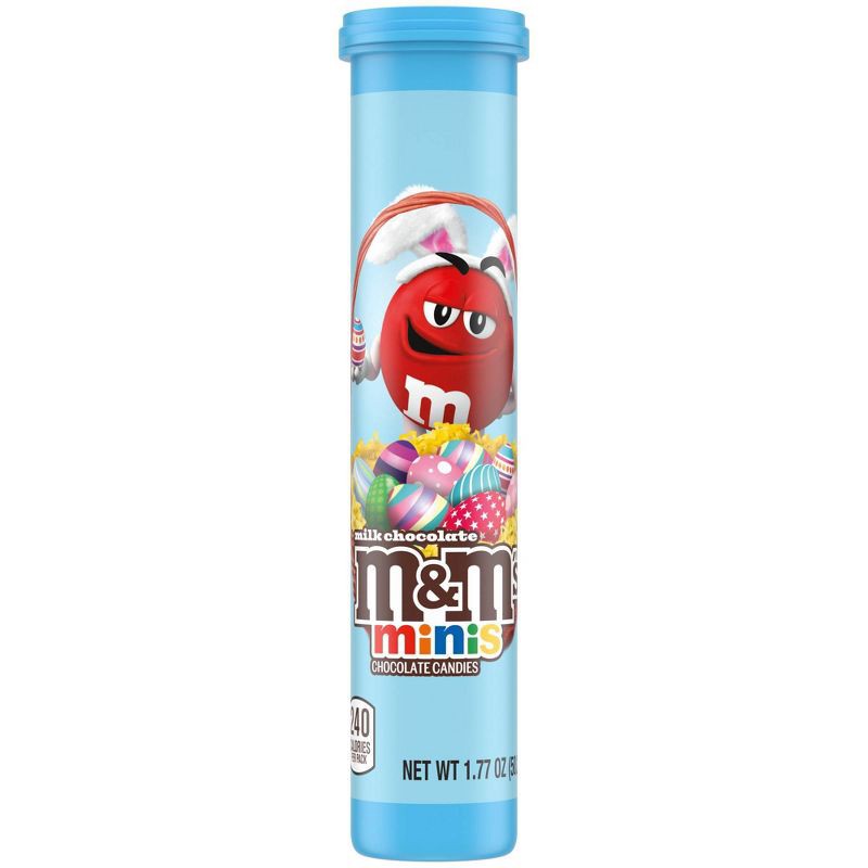 slide 1 of 9, M&M's Easter Candy Milk Chocolate Minis MegaTube - 1.77oz, 1.77 oz