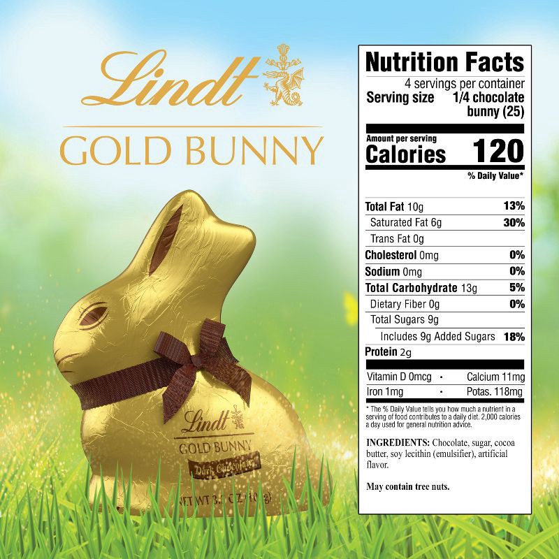 slide 5 of 11, Lindt Easter Gold Bunny Dark Chocolate Candy - 3.5oz, 3.5 oz