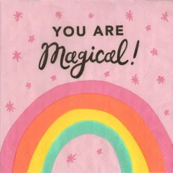 20ct "You are Magical" Unicorn Lunch Napkin - Spritz