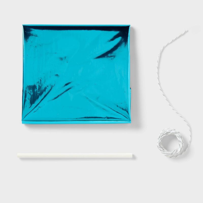 slide 4 of 4, Shark Print Foil Balloon Teal - Spritz™, 1 ct