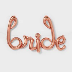 Bride' Balloon Banner Rose Gold - Spritz™. For Bachelorette Parties and Bridal Showers