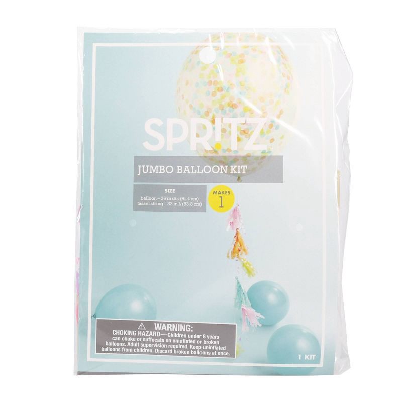 slide 2 of 3, Confetti Tassel Balloon - Spritz™, 1 ct