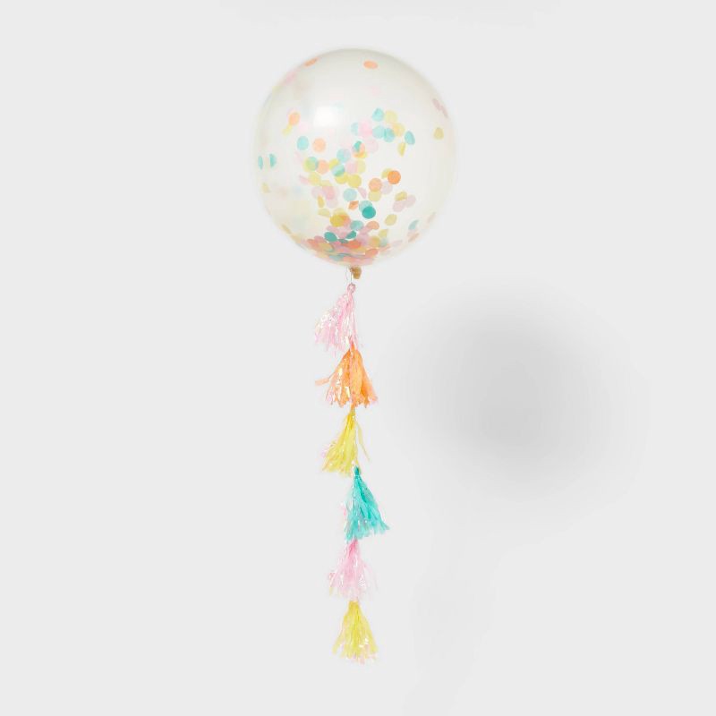 slide 1 of 4, Confetti Tassel Balloon - Spritz™, 1 ct