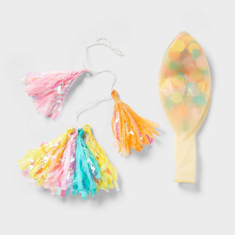 slide 3 of 4, Confetti Tassel Balloon - Spritz™, 1 ct