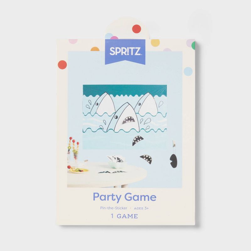 slide 3 of 3, "Pin The Teeth" On the Shark Game - Spritz™, 1 ct