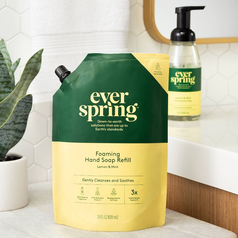 slide 2 of 4, Foam Hand Soap Refill - Lemon & Mint - Everspring™ 28 fl oz, 28 fl oz