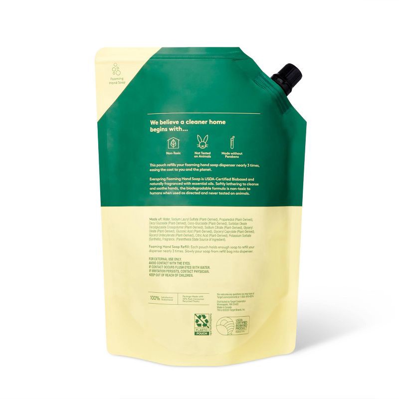 slide 4 of 4, Foam Hand Soap Refill - Lemon & Mint - Everspring™ 28 fl oz, 28 fl oz