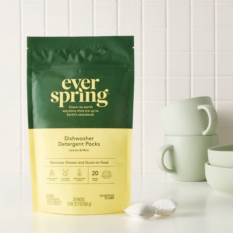 slide 2 of 3, Lemon & Mint Auto Dish - 12.7oz/20ct - Everspring™, 12.7 oz, 20 ct