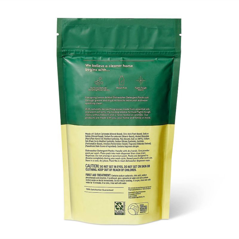 slide 3 of 3, Lemon & Mint Auto Dish - 12.7oz/20ct - Everspring™, 12.7 oz, 20 ct
