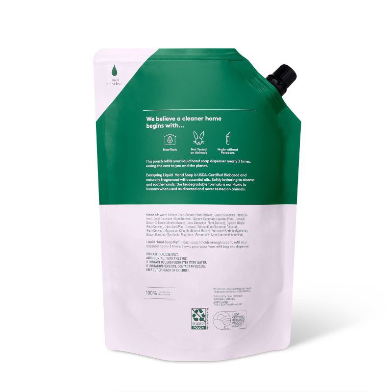 slide 4 of 4, Liquid Hand Soap Refill - Lavender & Bergamot - Everspring™ 34 fl oz, 34 fl oz