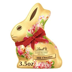Lindt Easter Gold Bunny Milk Chocolate Candy Floral - 3.5oz