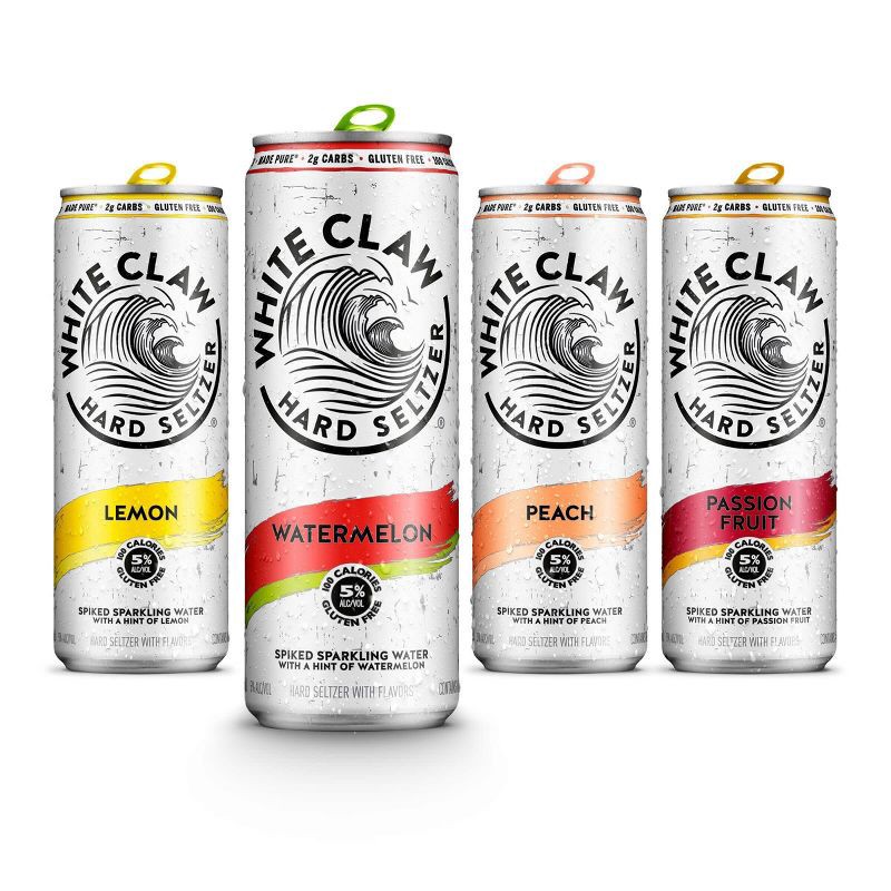 slide 3 of 6, White Claw Hard Seltzer Variety Pack No. 2 - 12pk/12 fl oz Slim Cans, 2 x 12 ct, 12 fl oz