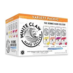 White Claw Hard Seltzer Variety Pack No. 2 - 12pk/12 fl oz Slim Cans
