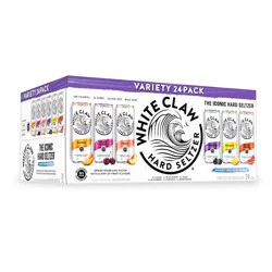 White Claw Hard Seltzer Variety Pack - 24pk/12 fl oz Slim Cans