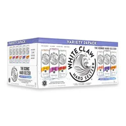 White Claw Hard Seltzer Variety Pack - 24pk/12 fl oz Slim Cans